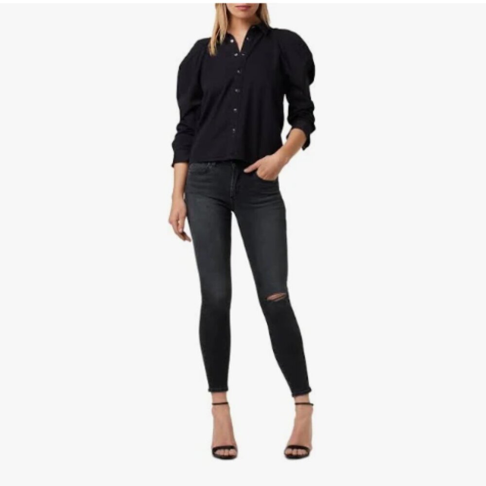 Joes Flawless The Icon Wm 28 Skinny Ankle Dark Wash Raw Hem Blue Jeans